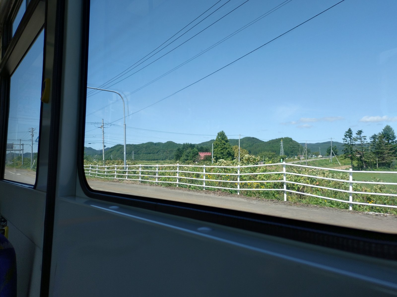 函館バスの車内から見た沿線の風景